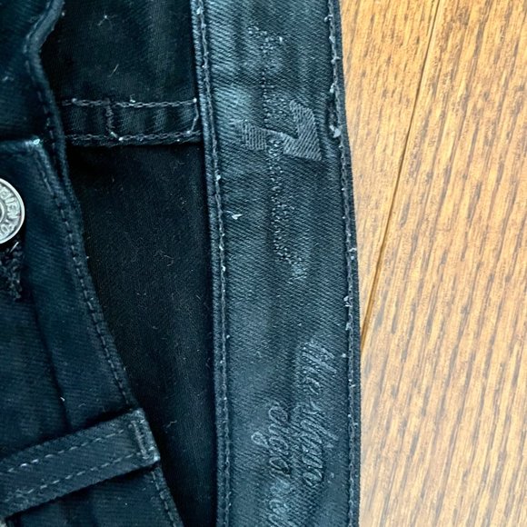 7 For All Mankind Black The Slim Cigarette Jeans Size 27 - Picture 5 of 6